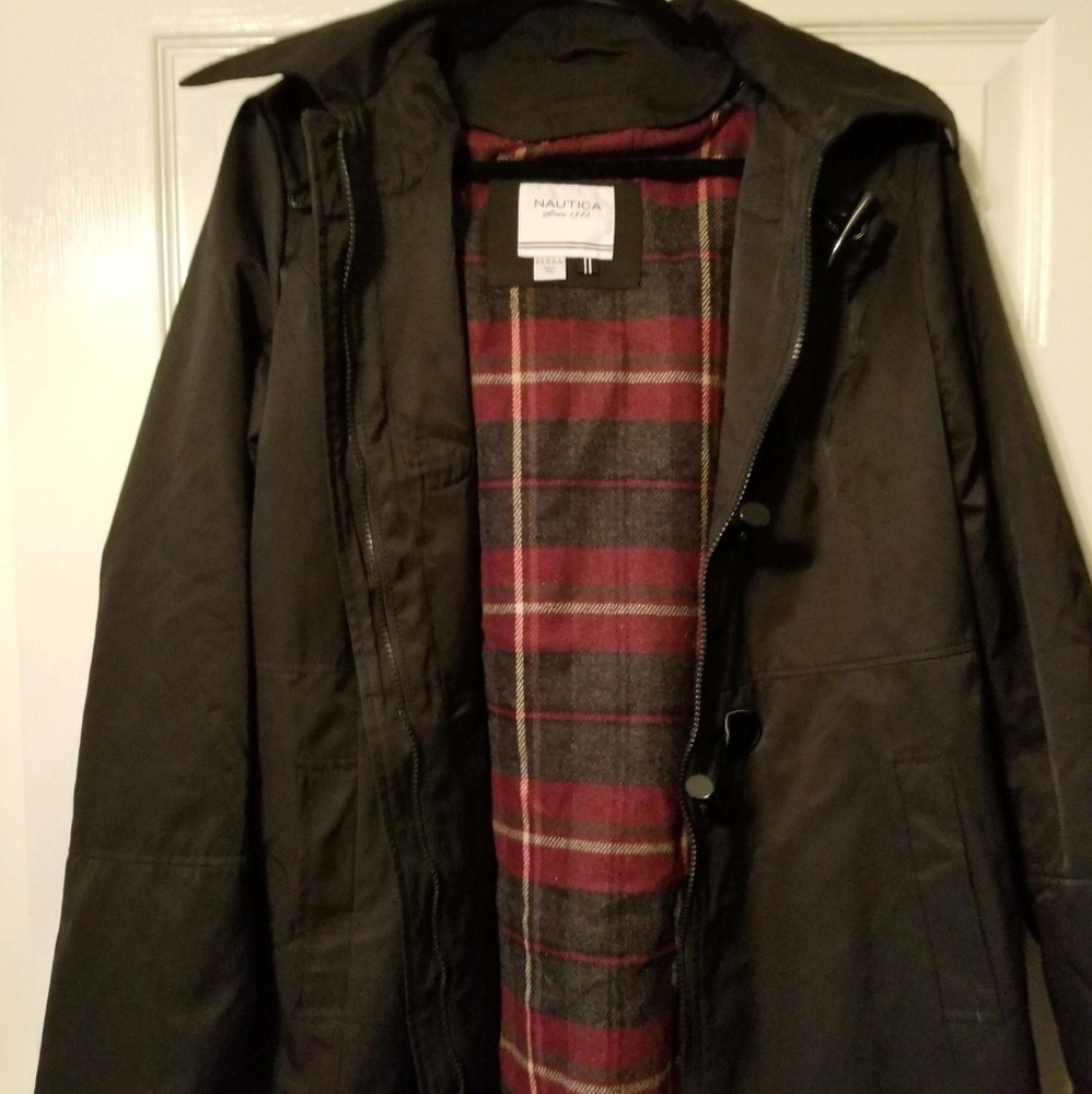 Black raincoat